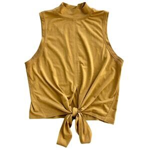 Lululemon Time to Restore Mock Neck Tank Spiced Bronze Twist Front Size 4